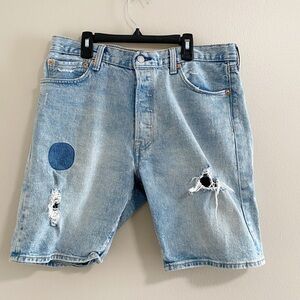 Levi's 501 Hemmed Patchwork 9" Men's Shorts Size 34